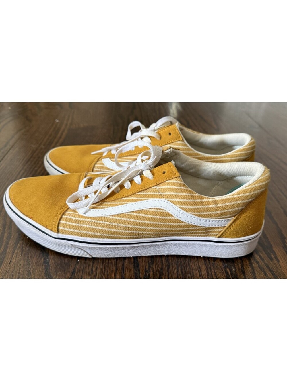 Vans ComfyCush Old Skool Stripe Golden Glow Mens 13 Womens 14.5 Shoes